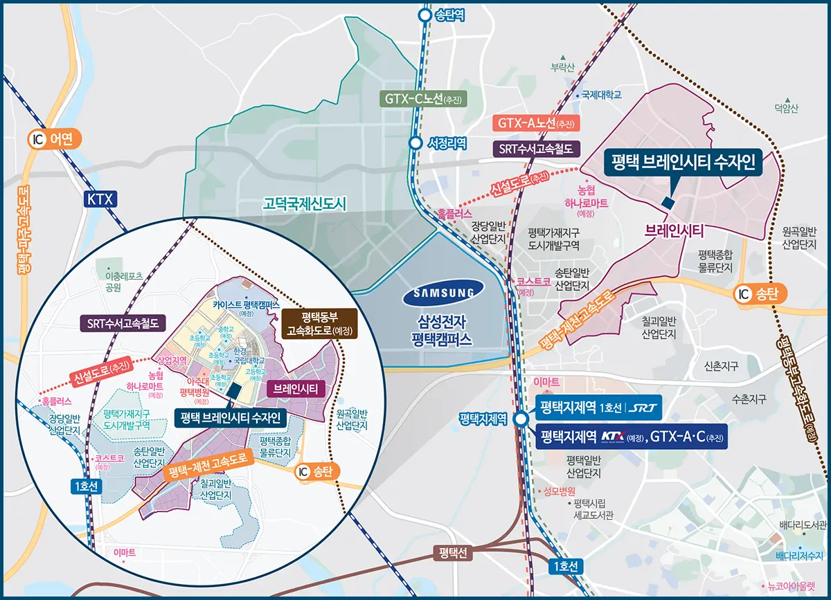 브레인시티 지도